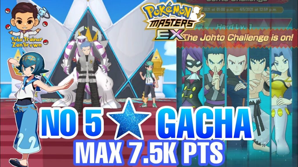 No 5 Stars Gacha Max 7500 Points Master Mode CS Johto Week 3 March Pokemon Masters EX