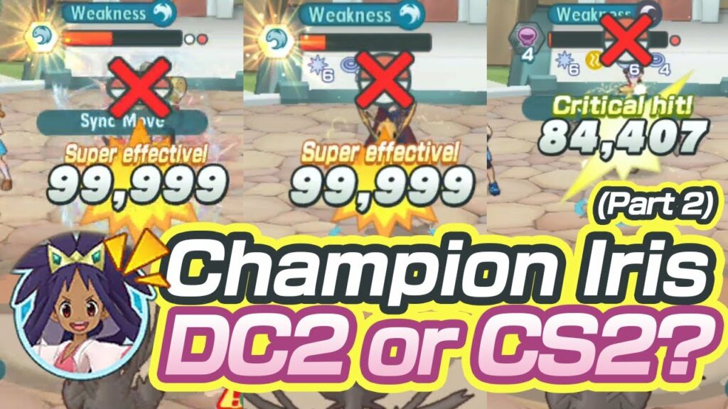 [Pokemon Masters EX] DEFENSE CRUSH 2 OR CRITICAL STRIKE 2 BETTER ON CHAMPION IRIS? (Part 2/2)