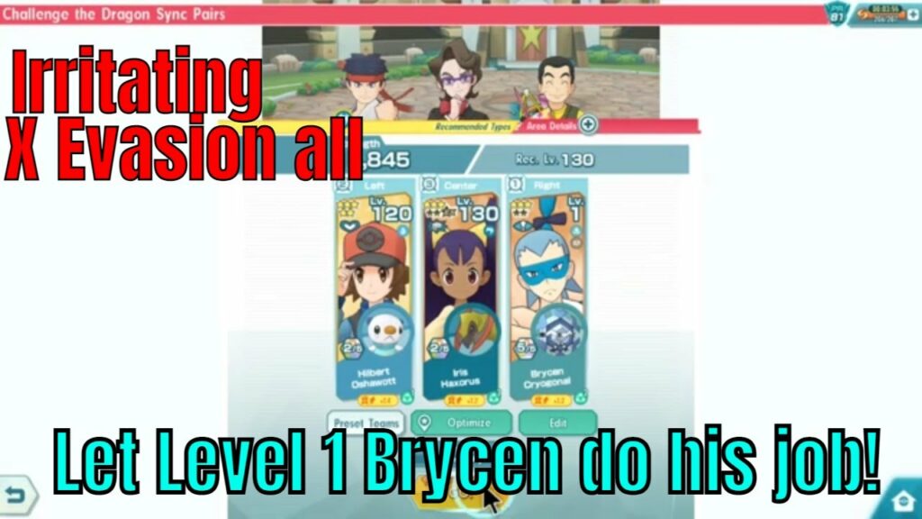 Pokemon Masters EX - Making Level 1 Brycen useful - Shining Heart of Dragons Daily Battle