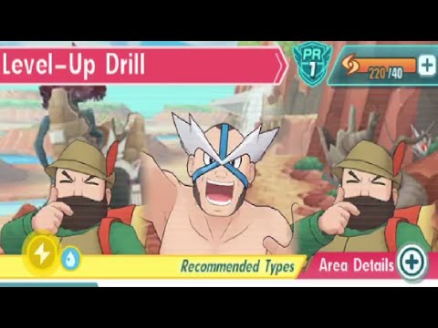 Pokemon Masters EX - Level-Up Drill (Normal) Vs. Crasher Wake