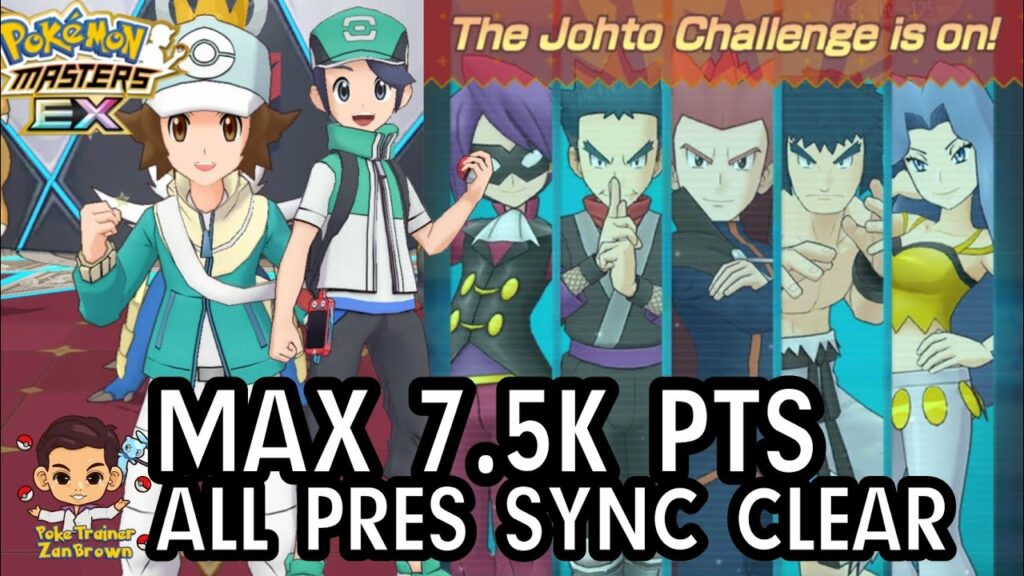 Max 7.5k PTS All Pre Sync Clear Master Mode CS Johto Last week Pokemon Masters EX