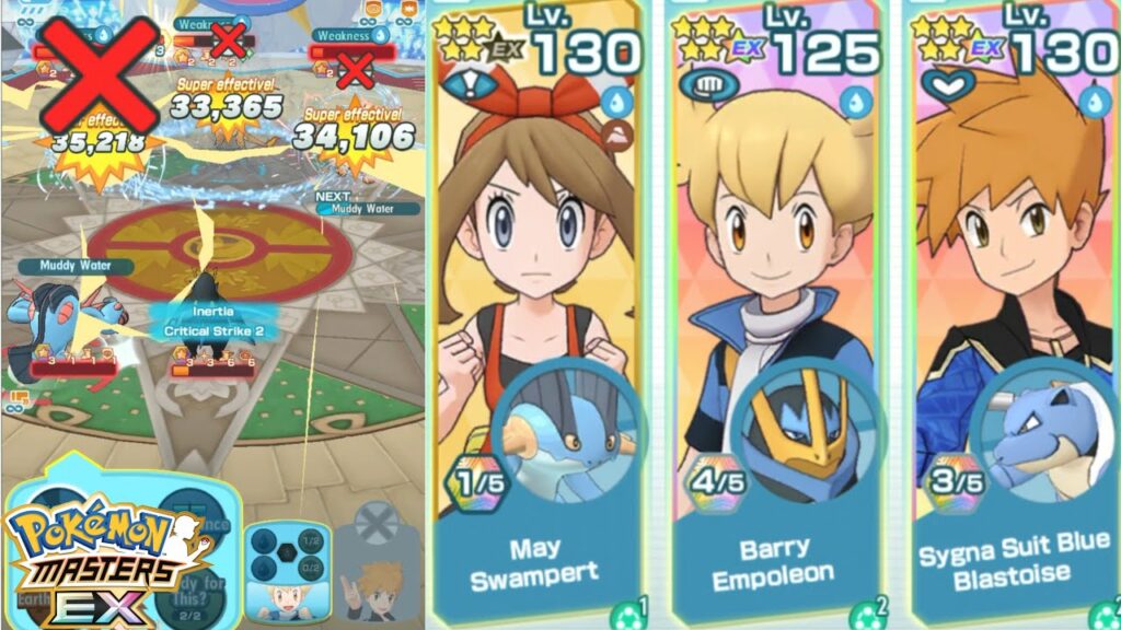 Pokemon Masters EX - 4/5 6* EX Barry Showcase (1.5K Champion Stadium - VS Lance)