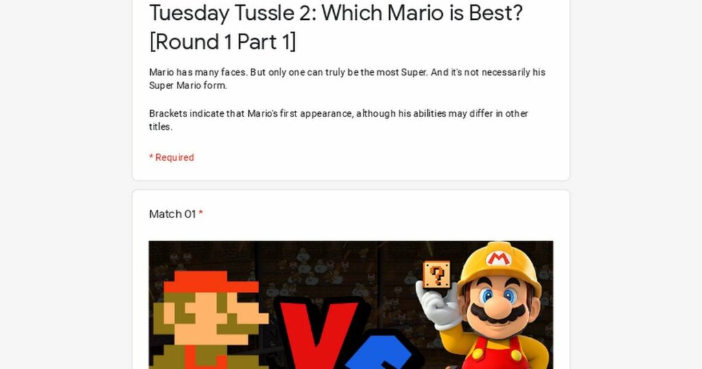 Who is the Superest Mario of all time? Vote now in the Tuesday Tussle! [Round 1 Part 1 of 2]