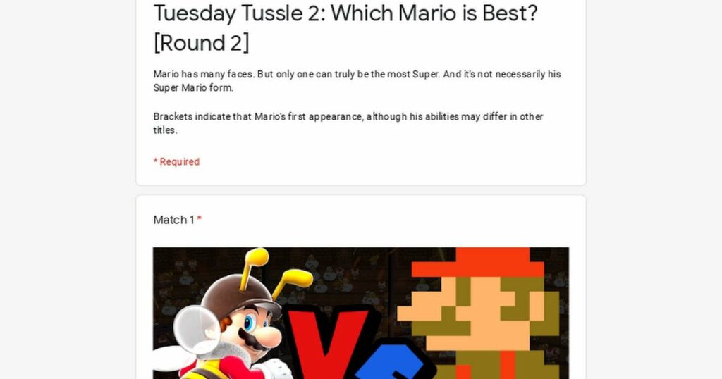 Who is the Superest Mario of all time? Vote now in the Tuesday Tussle! [Round 2]