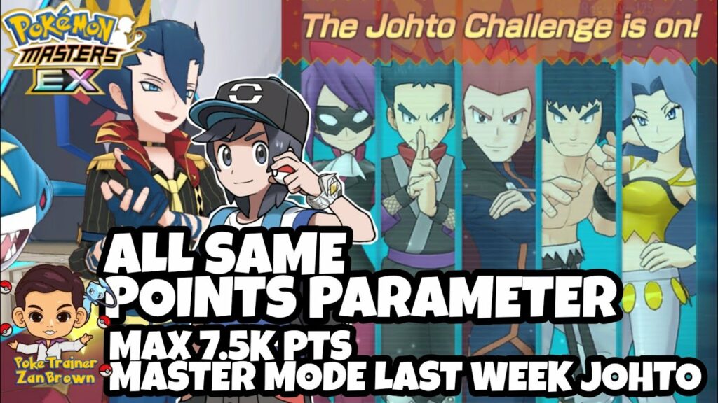 Pre Sync Clear 7.5 pts Master Mode last Week Johto Champion Stadium Pokemon Masters EX