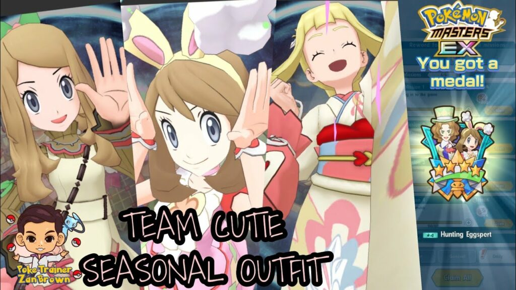 Team Cutie Seasonal Outfit vs Geng Badboy (Brendan, Barry, Wally) Pokemon Masters EX
