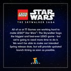 Lego Star Wars: The Skywalker Saga delayed