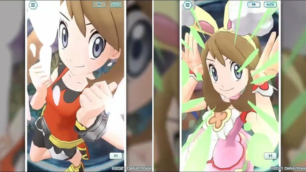 [Pokemon Masters] OG May VS Easter May Sync Move Side-by-side Comparison