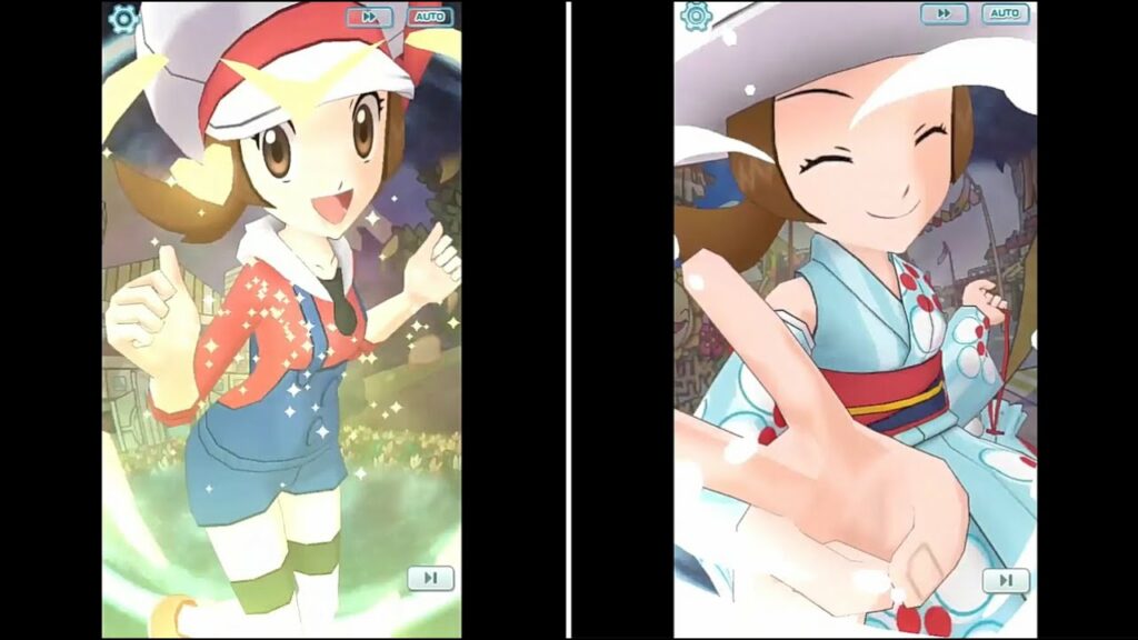 [Pokemon Masters] OG Lyra VS Summer Lyra Sync Move Side-by-side Comparison