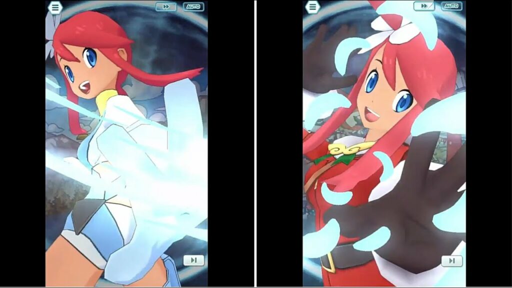[Pokemon Masters] OG Skyla VS Xmas Skyla Sync Move Side-by-side Comparison