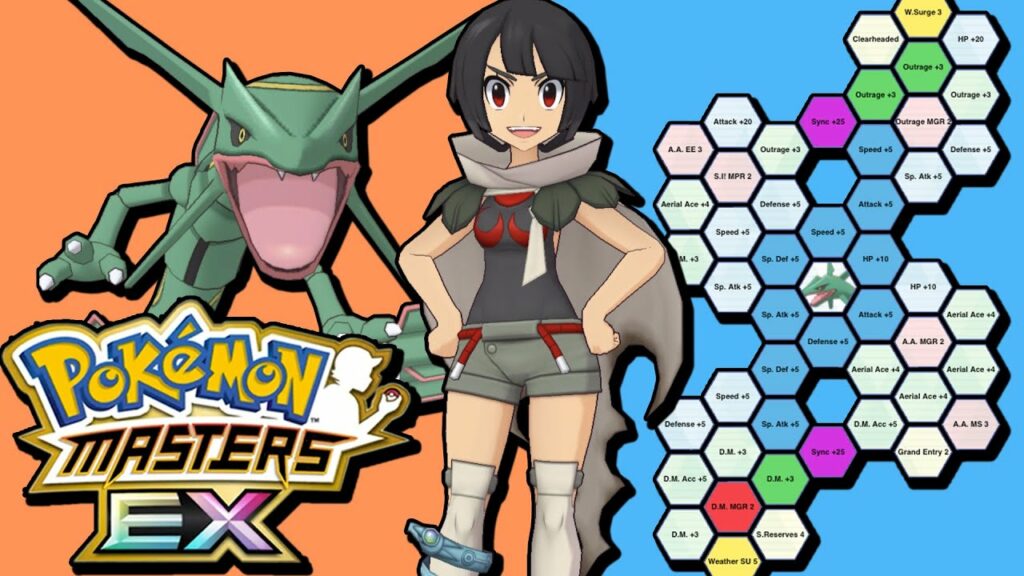 BEST ZINNIA AND RAYQUAZA SYNC GRID BUILDS GUIDE! | Pokemon Masters EX