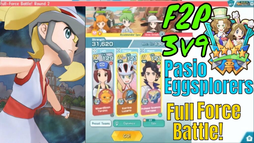 Pokemon Masters EX - F2P Pasio Eggsplorers Full Force Battle  Ultra Hard (Spring 2021 event)