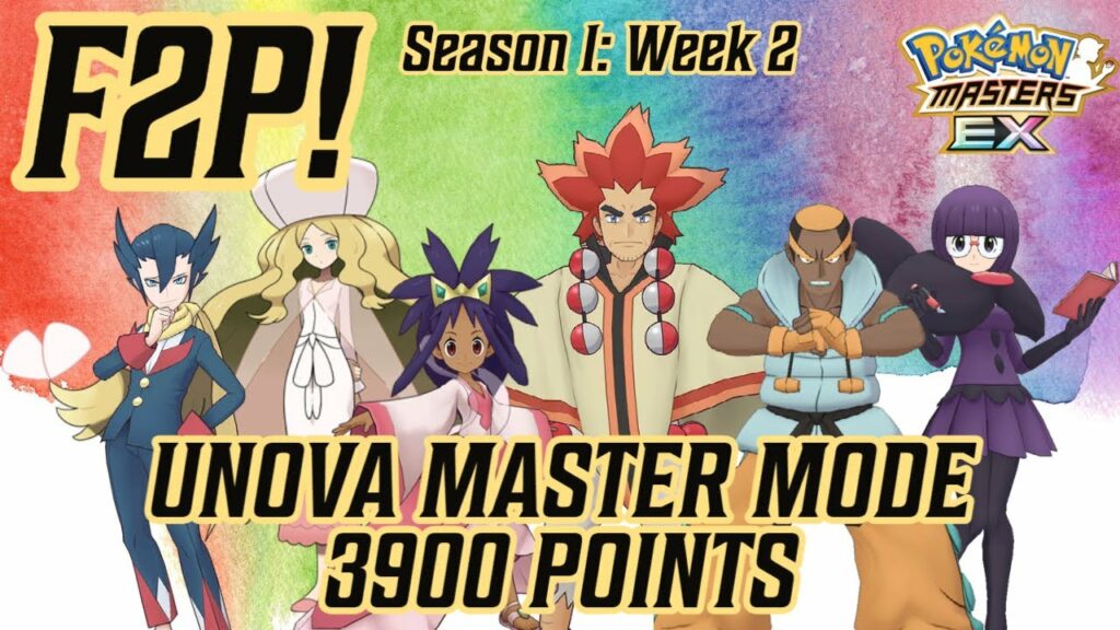 F2P UNOVA MASTER MODE - 3900 POINTS - WEEK 2 | POKEMON MASTERS EX