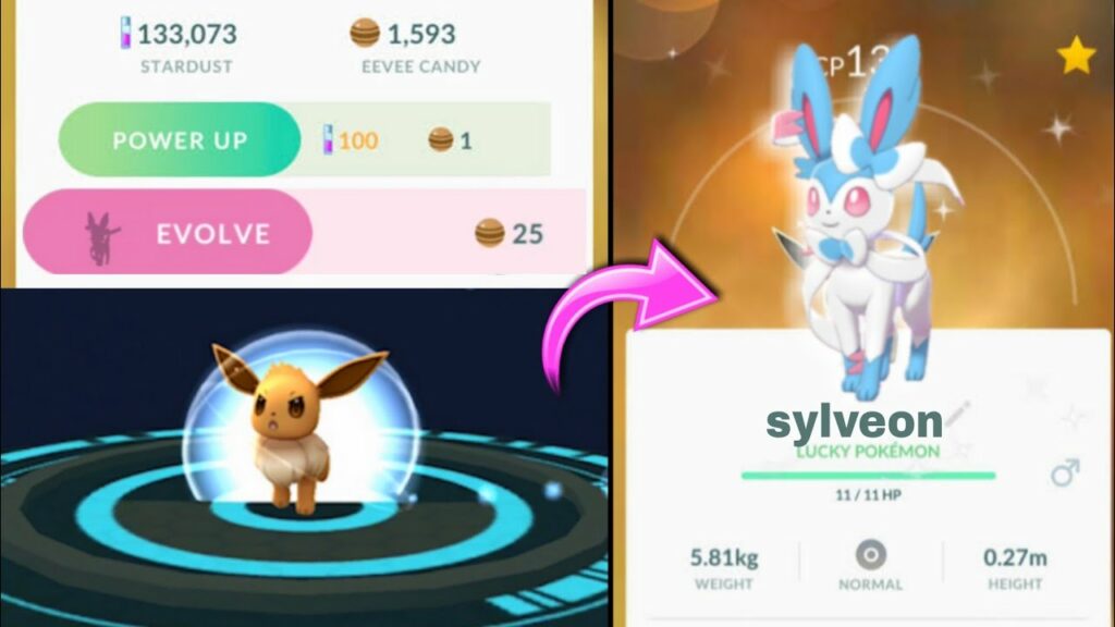 Finally evolve eevee into sylveon | Sylveon pokemon go.