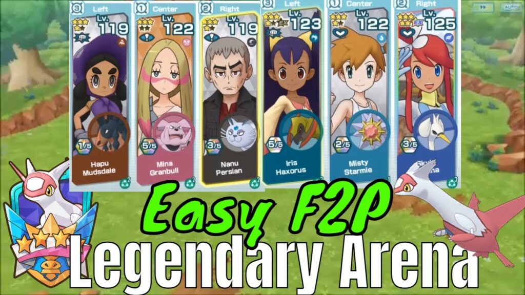 Pokemon Masters EX - Legendary Arena How to easily defeat Latias with F2P Characters 6v3 Very Hard