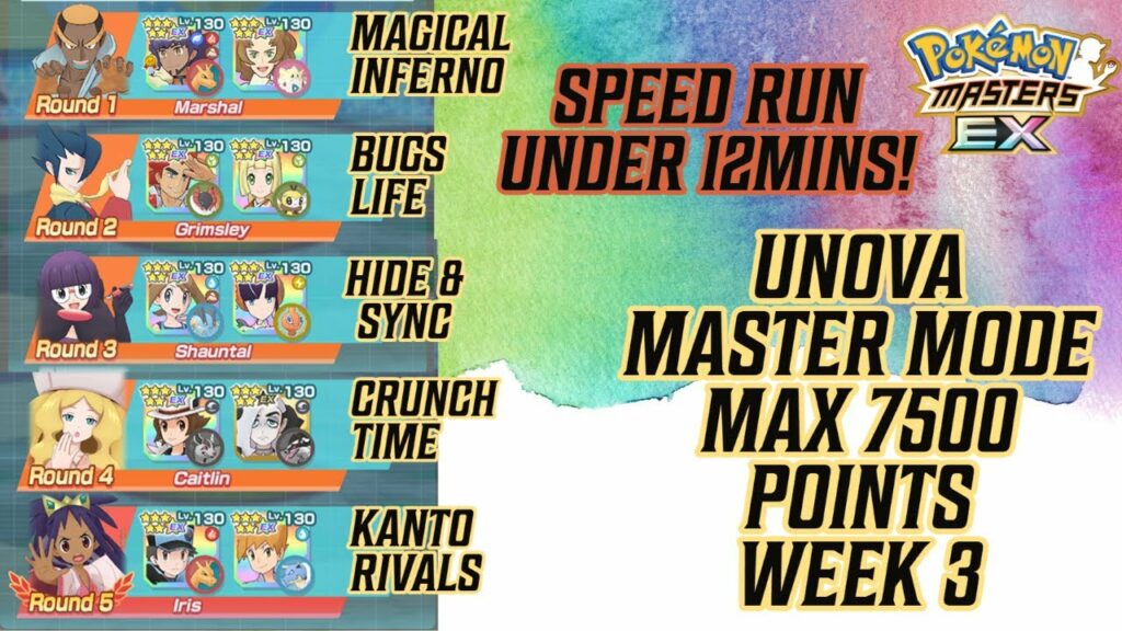 2v3 UNOVA MASTER MODE - MAX 7500 POINTS - WEEK 3 | POKEMON MASTERS EX