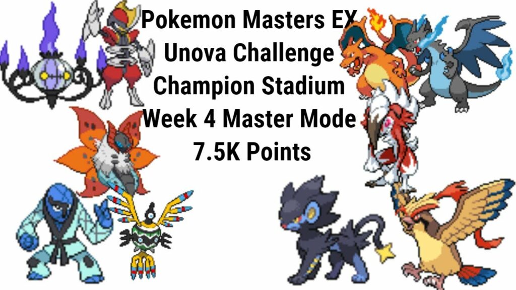 Pokemon Masters EX Unova Challenge Champion Stadium Week 4 Master Mode 7.5K