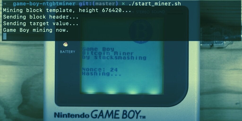 This Guy Turned a Vintage Game Boy Into A (Very Slow) Bitcoin Miner