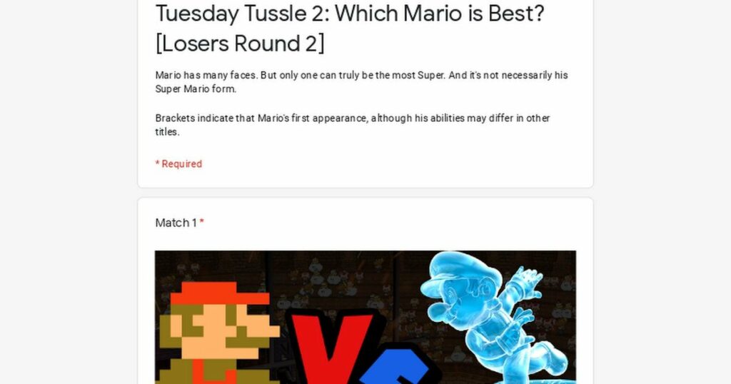 Who is the Superest Mario of all time? Vote now in the Tuesday Tussle! [Losers Round 2]