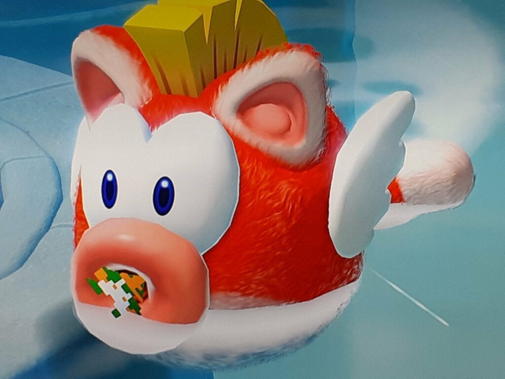 I found an 8bit Luigi in Bowser's Fury!