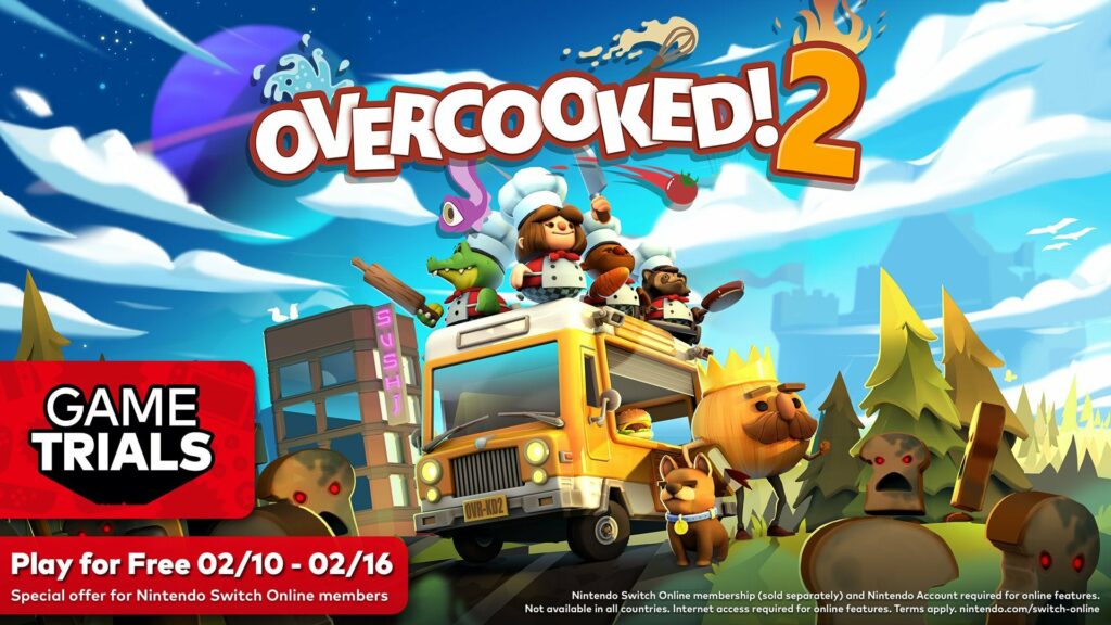 Overcooked! 2 to receive a free trial for Nintendo Switch Online members in the US