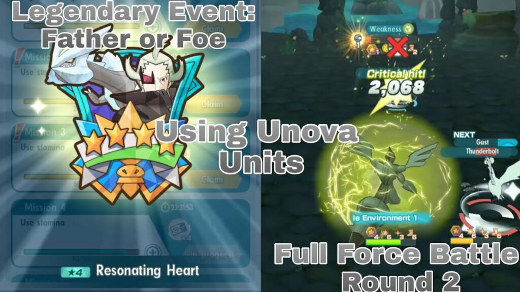 Pokemon Masters EX | Unova Power | Full Force Battle Round 2 | Legendary Event: Father or Foe