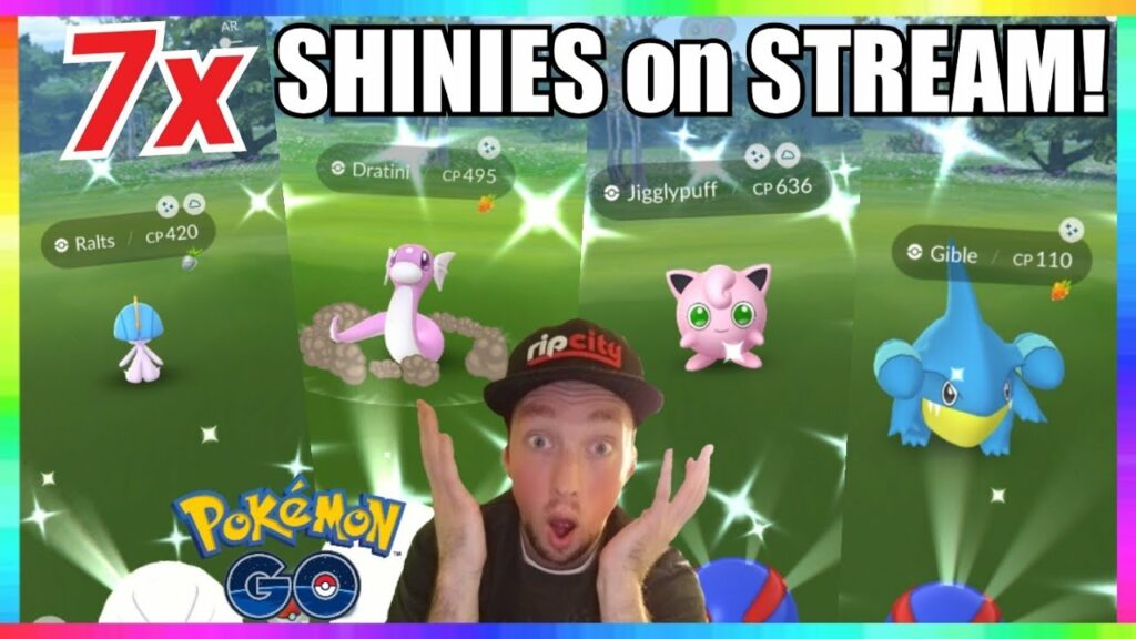 OMG! I CAUGHT 7x RARE SHINIES on STREAM IN POKEMON GO!