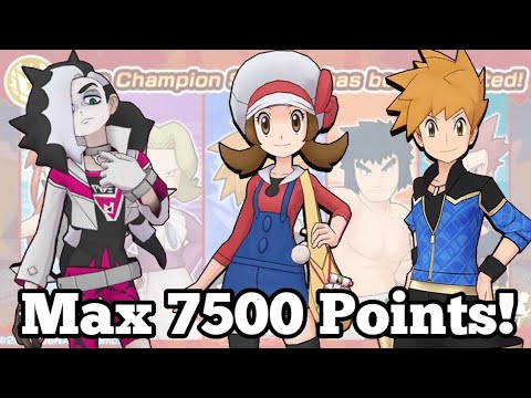MAX 7500 Points! Champion Stadium Kanto Challenge Master Mode | Pokemon Masters EX