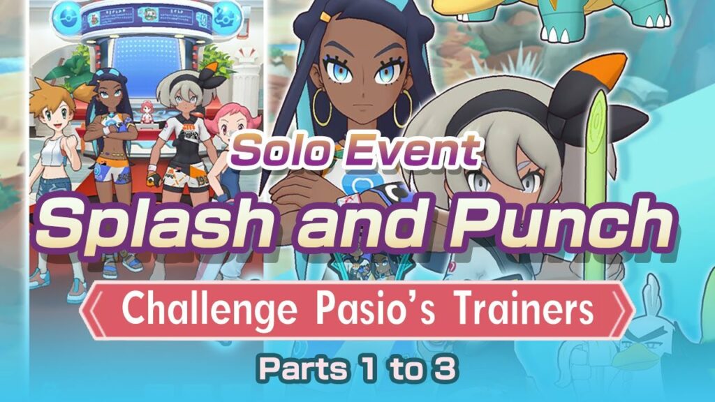 [Pokemon Masters EX] CHALLENGE PASIO'S TRAINERS: PARTS 1-3 | Solo Event - Splash and Punch