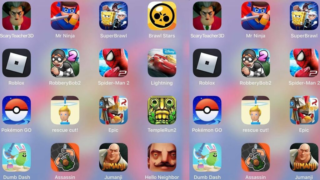 ScaryTeacher,HunterAssassin,SuperBrawl,HelloNeighbor,Jumanji,DumbDash,Temple Run,RescueCut,PokemonGo