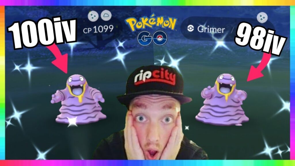 100iv SHINY GRIMER CAUGHT & 98iv SHINY GRIMER CAUGHT IN POKEMON GO! Luminous Y Event