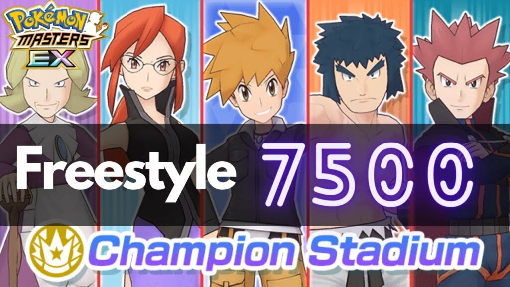 Playthrough - 7500 Pts Freestyle  | Champion Stadium: Kanto Challenge - Week 39 | Pokemon Masters EX