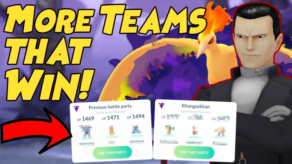 Even More Winning Teams to Beat GIOVANNI Shadow MOLTRES in Pokemon GO