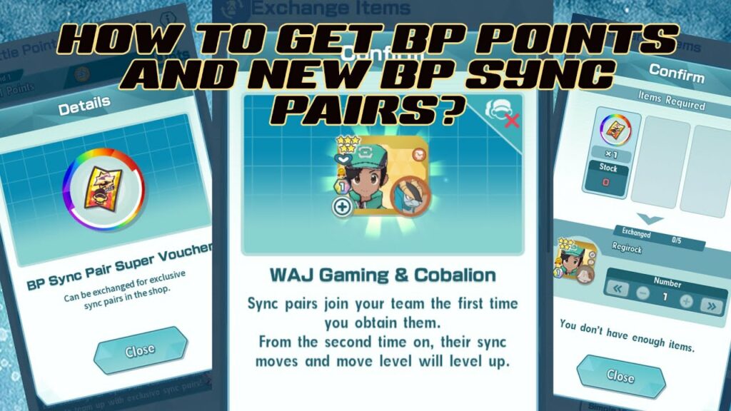 HOW TO GET BP AND NEW BP SYNC PAIRS | POKEMON MASTERS EX