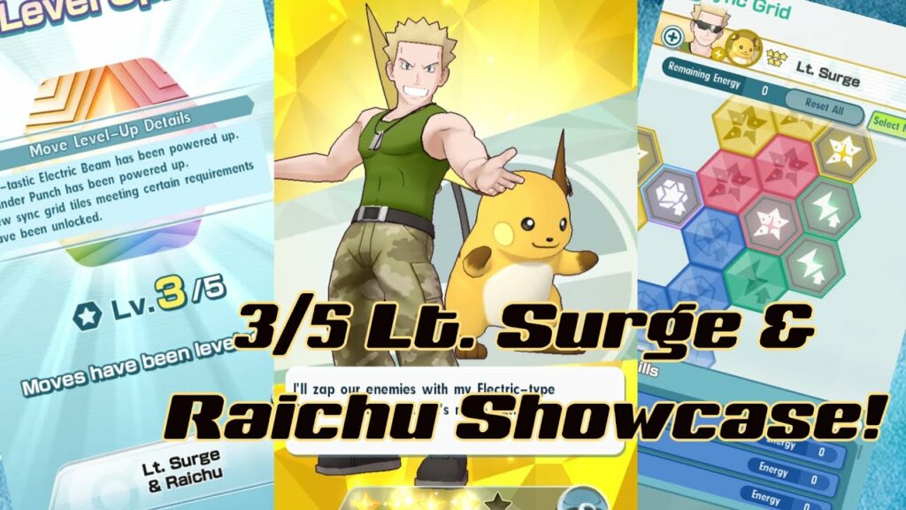 BP LT SURGE & RAICHU SHOWCASE | POKEMON MASTERS EX