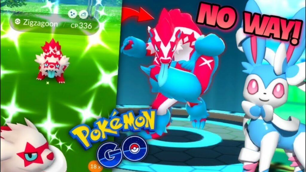 We found Shiny Galarian Zigzagoon in Pokemon GO // All Eeveelution Name tricks // Shiny Obstagoon