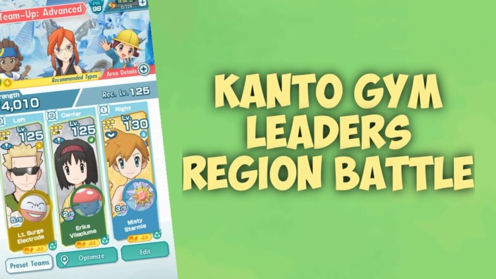 Kanto Gym Leaders Advance Region Battle | POKEMON MASTERS EX