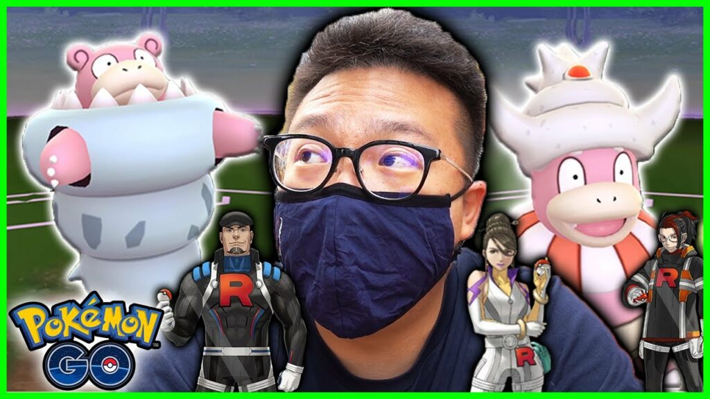 MEGA SLOWBRO FAMILY TAKES ON TEAM GO ROCKET LEADERS IN POKEMON GO