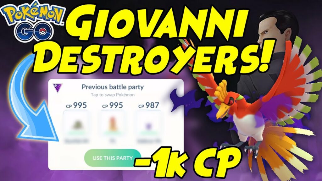 This Team DESTROYS Giovanni Shadow Ho Oh Below 1000 CP in Pokemon GO