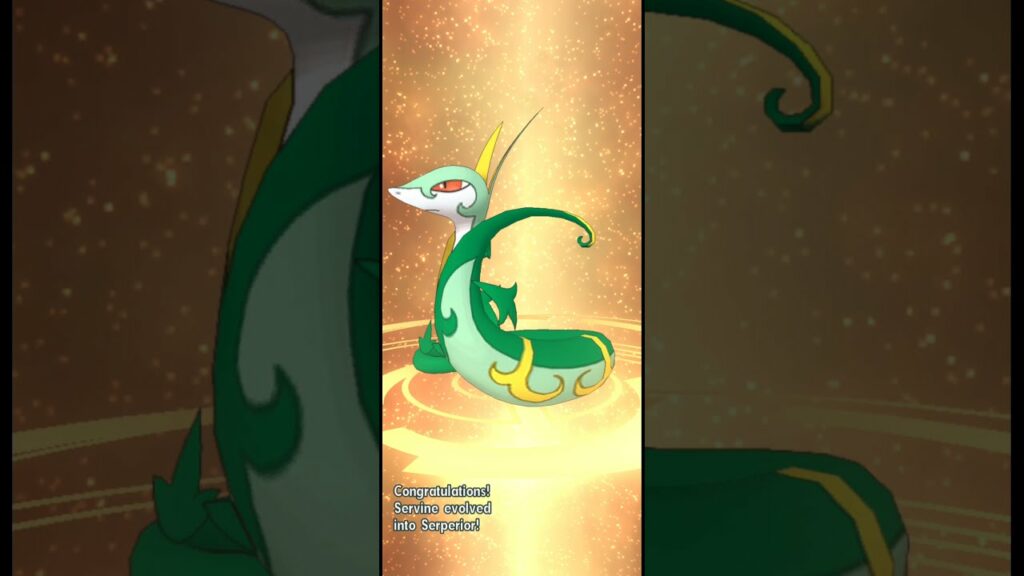 Servine evolving to Serperior-  Pokemon Masters EX