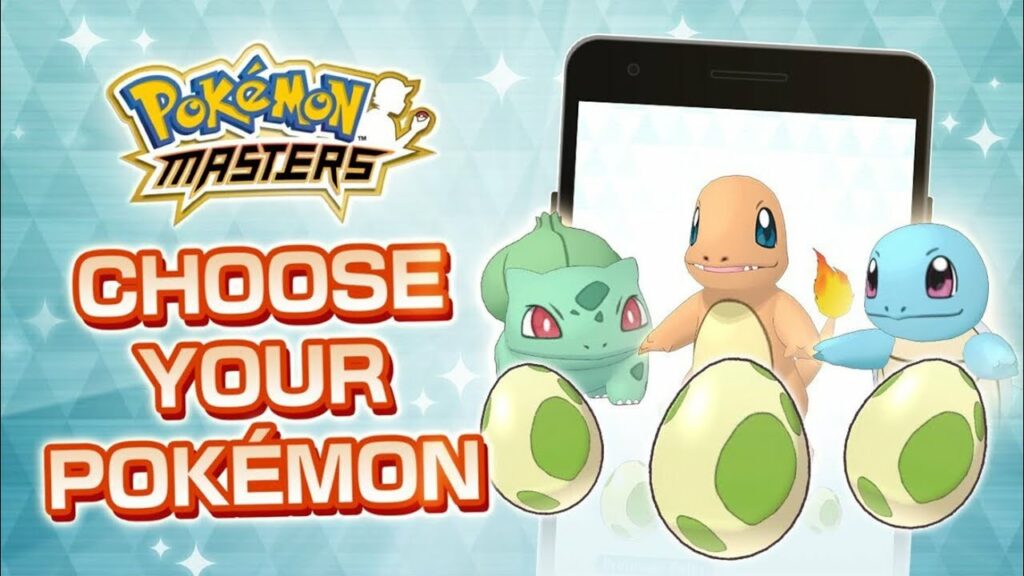 Choosing and hatching the starter pokemon in Pokemon Masters Ex