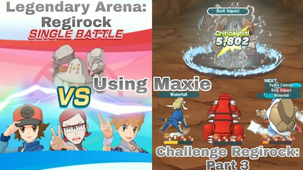 Pokemon Masters EX | Trying Out 3/5 EX Maxie | Legendary Arena: Regirock