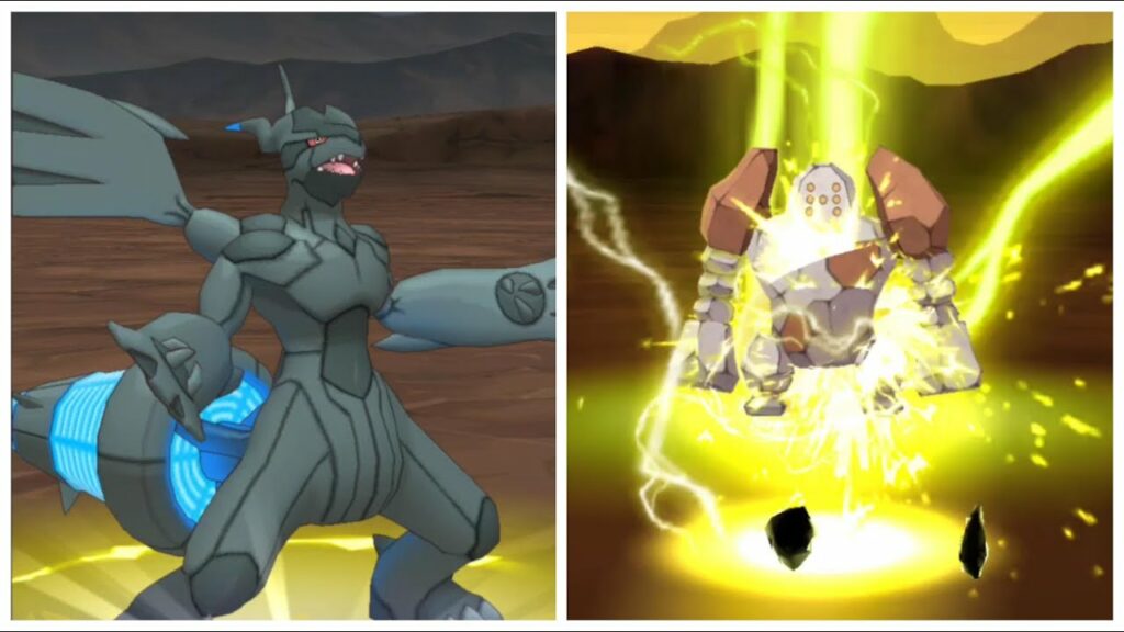 Pokemon Masters EX: Megalith Regirock Gets Electrocuted
