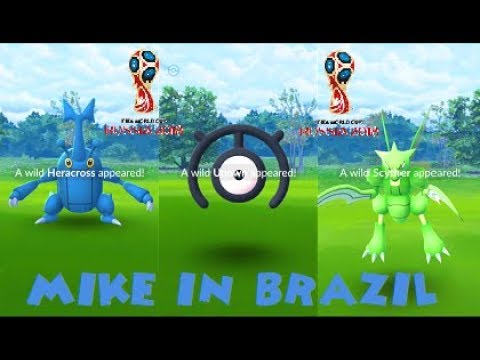 Pokemon Go - Latin Unown Fifa World Cup Event in Heracross(100%) & Scyther Nests