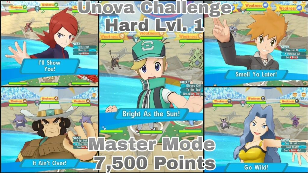 Pokemon Masters EX | Unova Champion Stadium Master Mode 7,500 Points | S2 W2