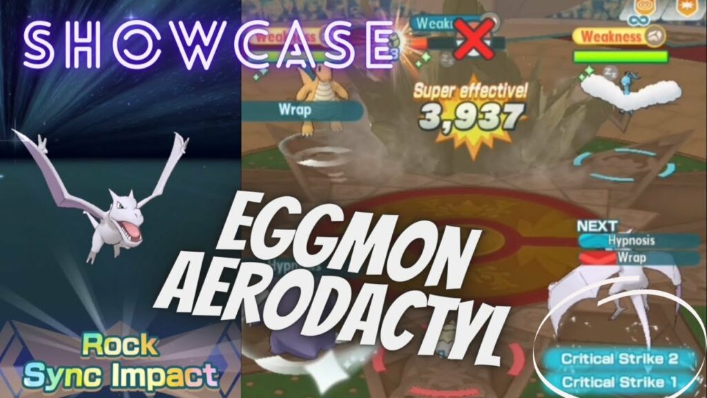 Eggmon Showcase - Striker Aerodactyl | Champion Stadium: Rock-weak 1500 Pts | Pokemon Masters