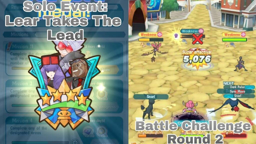 Pokemon Masters EX | Pasio Trio Takes The Lead | BC Round 2 | Solo Event: Lear Takes The Lead