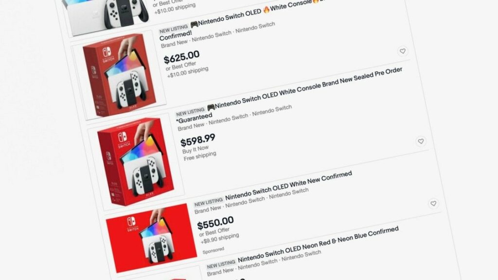 That Was Quick: Scalpers Resell Nintendo Switch OLED Model Pre-Orders for $600