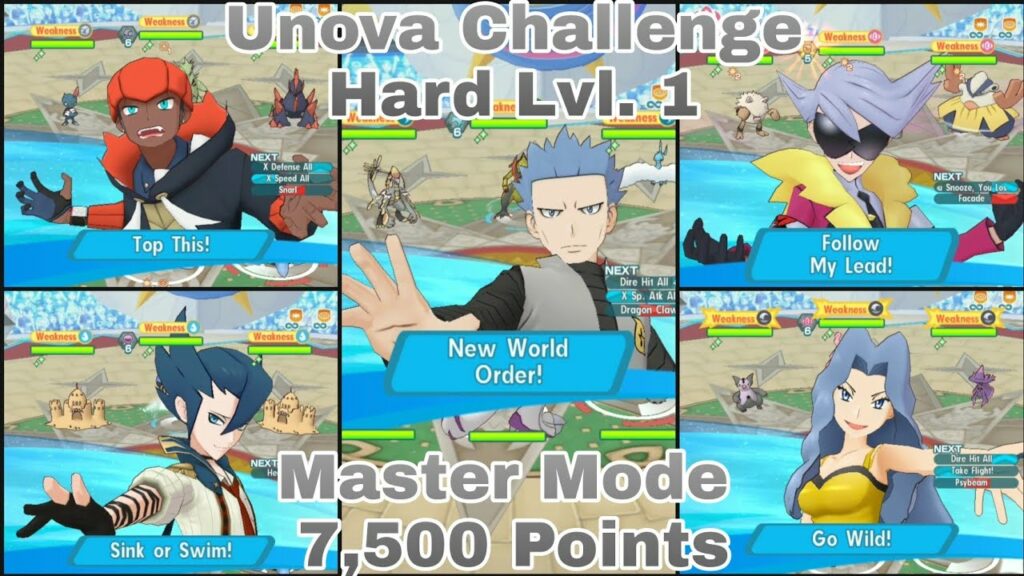 Pokemon Masters EX | Unova Champion Stadium |  Master Mode 7,500 Points | S2 W5