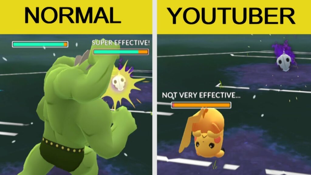 NORMAL VS YOUTUBER | Battling Team Go Rocket in Pokemon Go (#shorts)